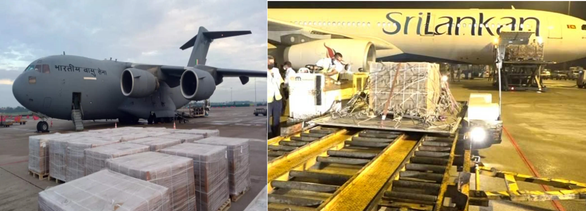 Indian, AirForce, Delivers, Nano, Nitrogen, Fertilizer, Srilanka, Fertiliser, Crisis, Protests, Farmers, Federal, Government, Globemaster, Aircraft, Bandaranaike, International, Airport, Gotabaya, Rajapaksa, Banchemicalfertiliser,