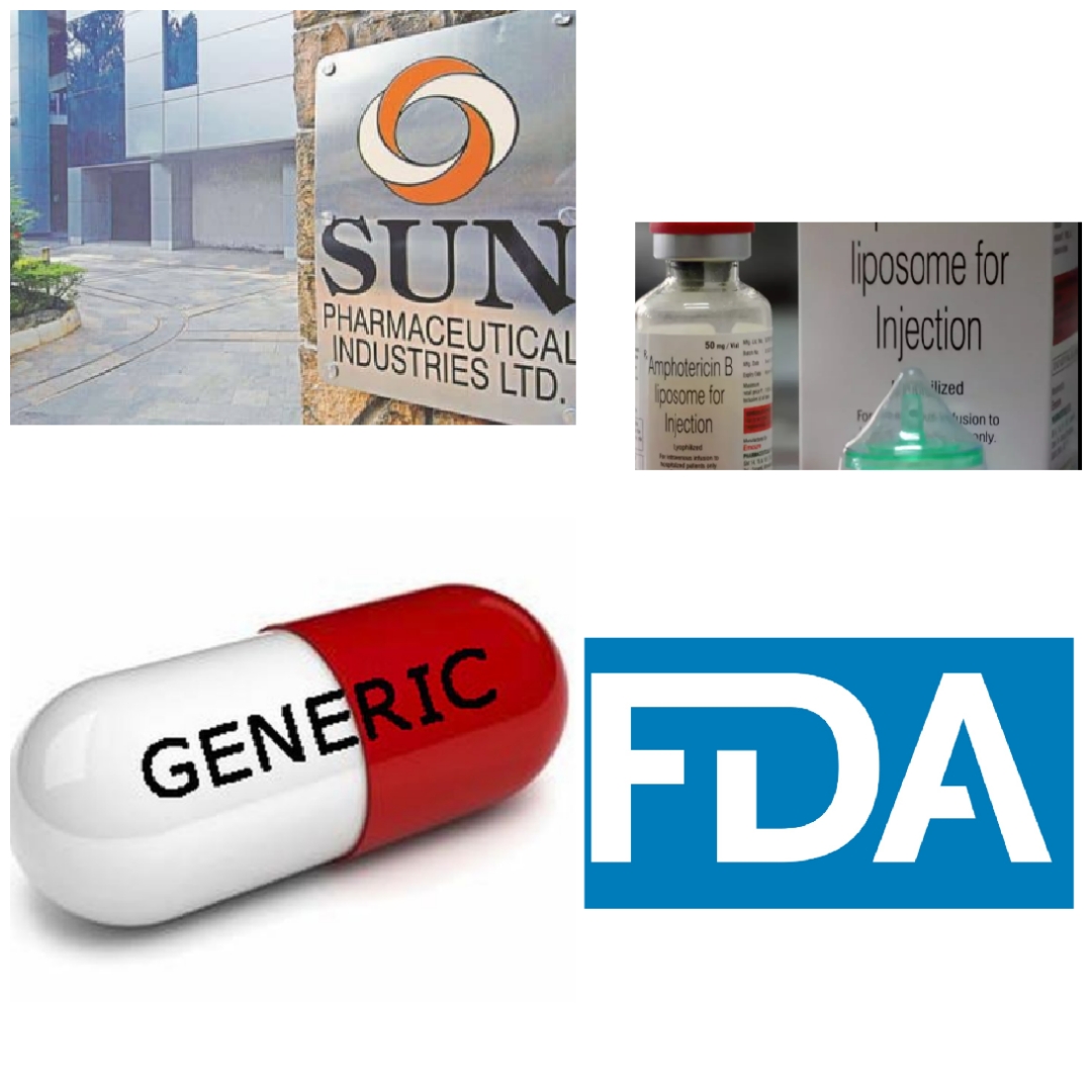 AmphotericinB , Liposome, Sun Pharma, Pharamceutical, Generic, USFDA, USMarket, Sales, Grant, Manufacturing, Production, India 